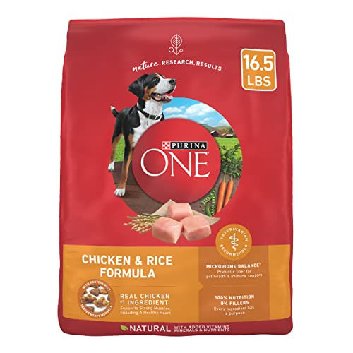 Purina ONE Chicken and Rice Formula Dry Dog Food – 16.5 lb. Bag 1